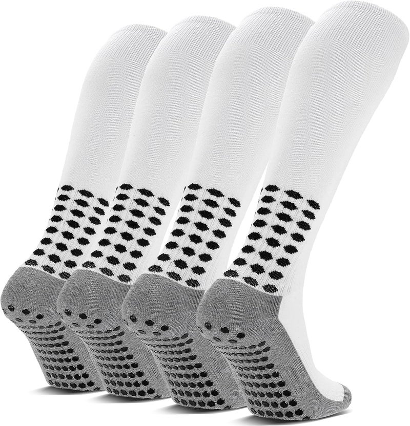 Ultrafun 2/4 Pairs Grip Soccer Socks Non Slip Knee High Compression Soccer Football Socks - Image 1